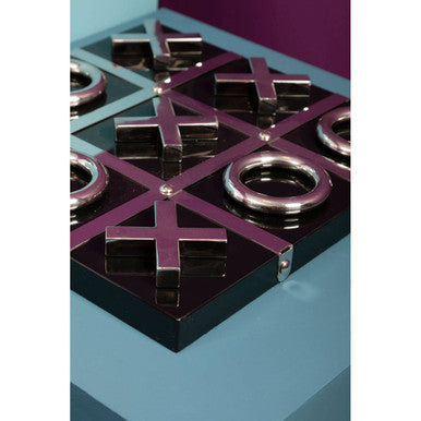 Flos Black And Silver Tic Tac Toe Game