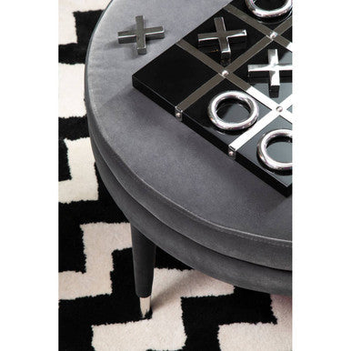Flos Black And Silver Tic Tac Toe Game