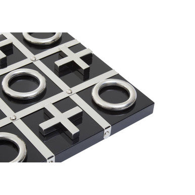 Flos Black And Silver Tic Tac Toe Game