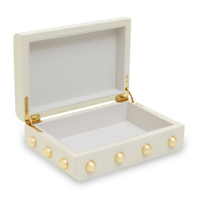 Frida Small Cream and Gold Trinket Box