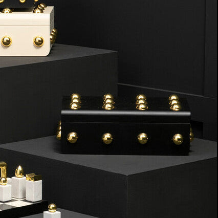 Small Black and Gold Trinket Box | Frida