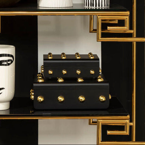 Large Black and Gold Trinket Box | Frida