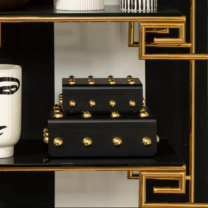 Large Black and Gold Trinket Box | Frida