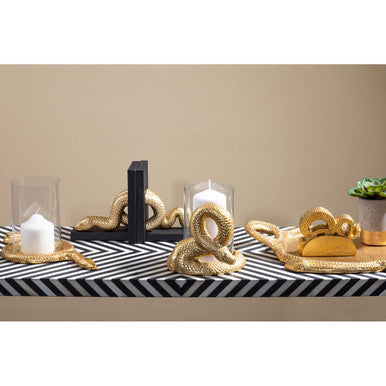 Serpent Gold Candle Holder