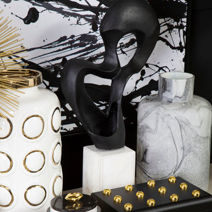 Mirano Black Finish Knot Sculpture