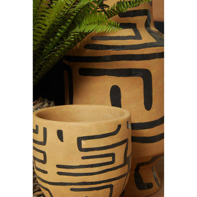 Barren Hand Painted Earthenware Vase