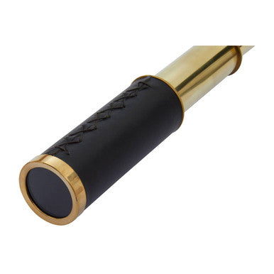 Churchill Brown Leather Effect Telescope With Wooden Box