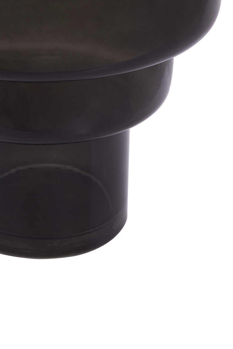 Cayden Small Black Smoked Glass Vase