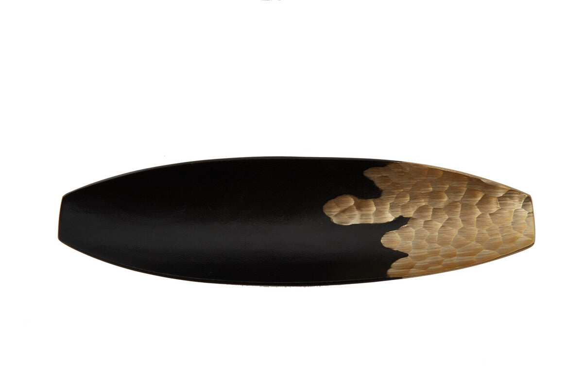 Daito Black and Gold Boat Dish