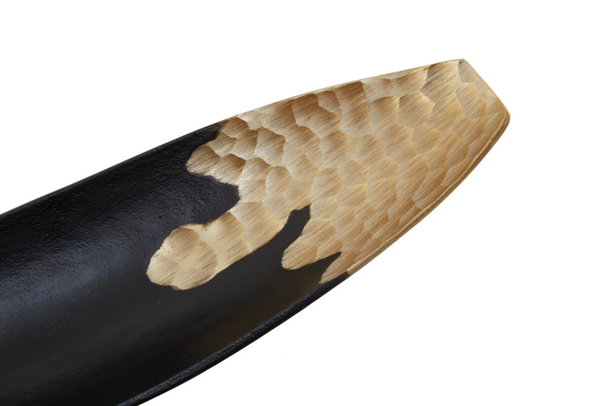 Daito Black and Gold Boat Dish