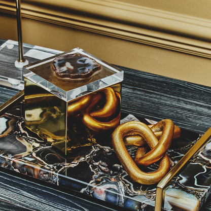 Prato Small Gold Aluminium Chain Sculpture