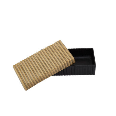 Deomali Small Gold and Black Trinket Box