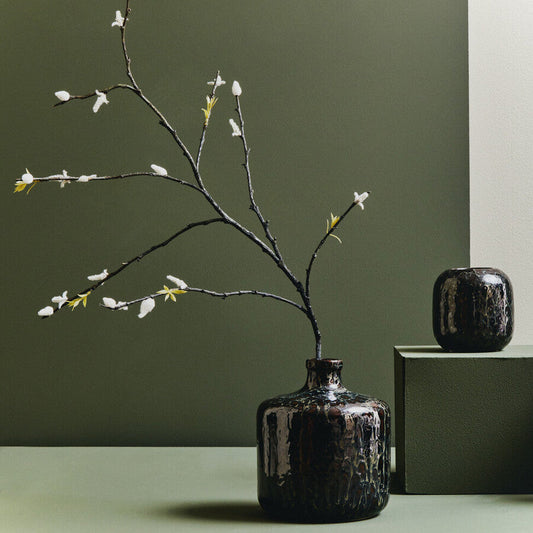 Silas Dark Blue Bottle Vase