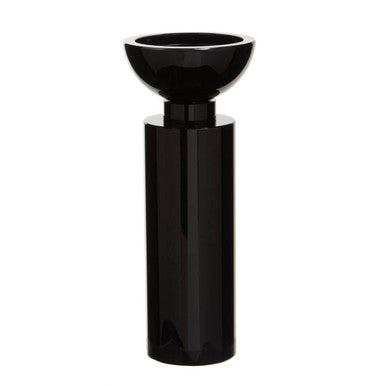 Medium Black Crystal Candle Holder | Carrie