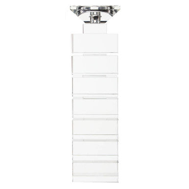 Carrie Clear Finish Large Candle Holder