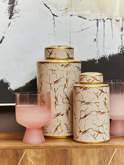Baila Small Matte Pink Glass Vase