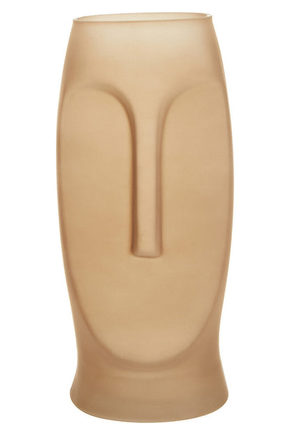 Viso Smoked Grey Large Face Design Vase