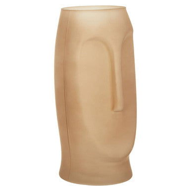 Viso Smoked Grey Large Face Design Vase