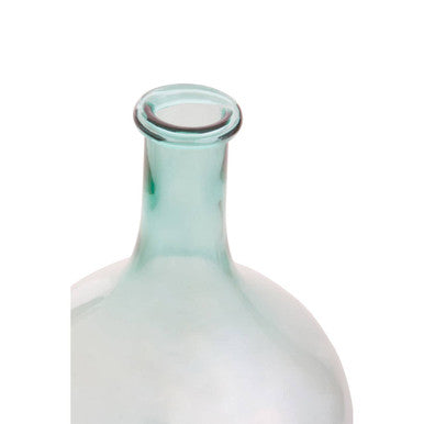 Bexley Blue Large Bottle Neck Recycled Glass Vase