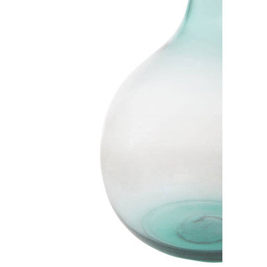 Bexley Blue Large Bottle Neck Recycled Glass Vase