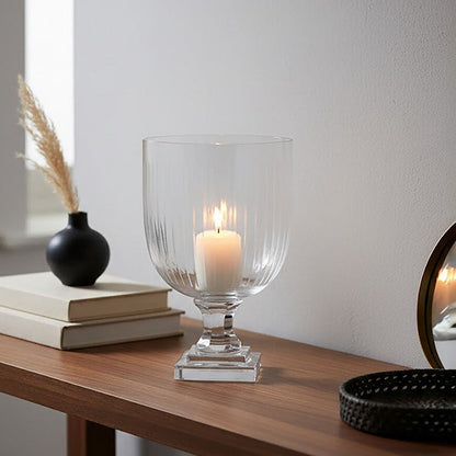 Cortina Small Glass Hurricane Candle Holder