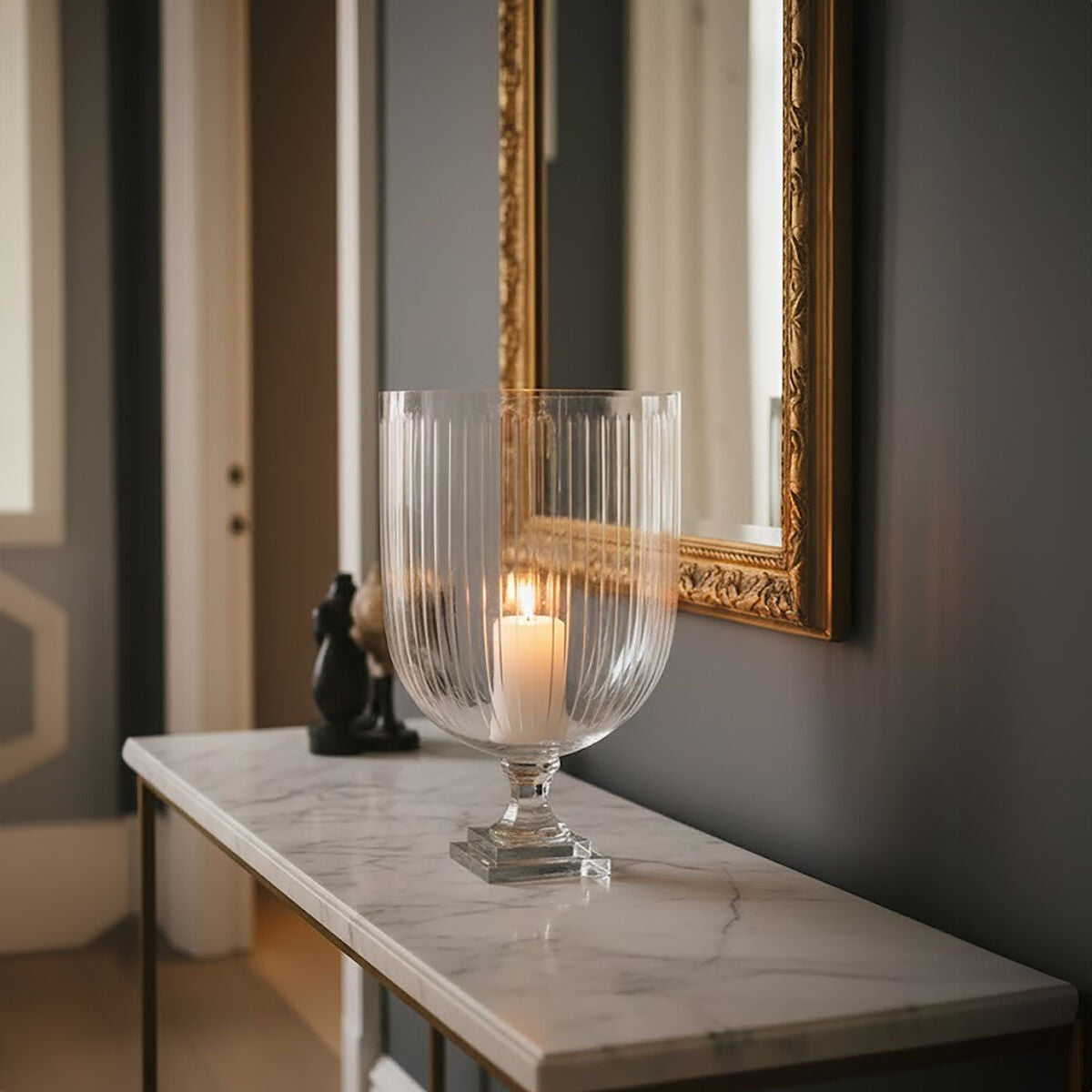 Cortina Large Glass Hurricane Candle Holder