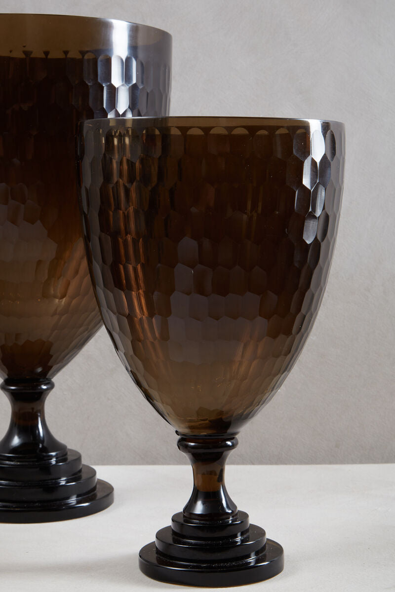 Cortina Medium Honeycomb Glass Candle Holder