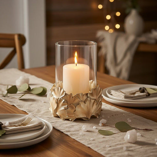 Boho Ginkgo Candle Holder