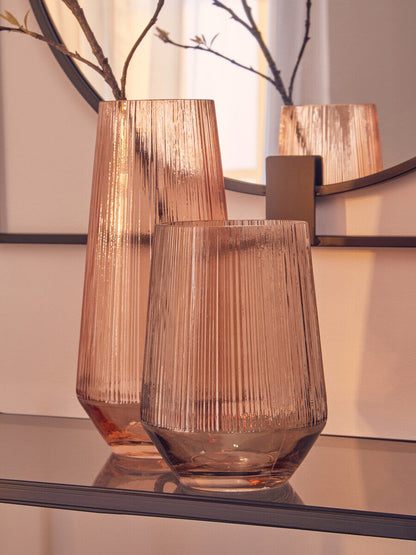 Esma Small Smoked Brown Glass Vase