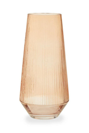 Esma Large Light Amber Glass Vase