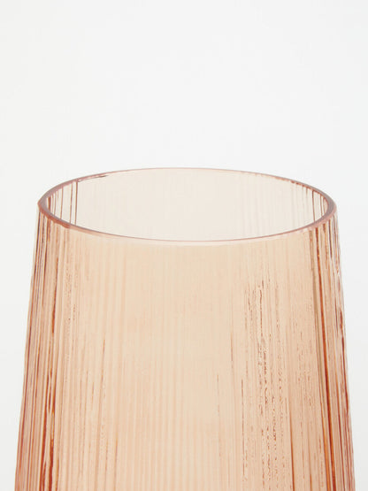 Esma Large Light Amber Glass Vase