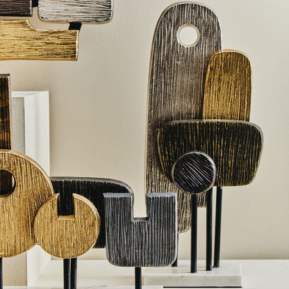 Simbolo Small Assorted Colour Metal Sculpture On Marble Base