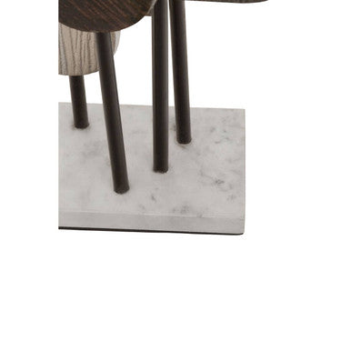 Simbolo Small Assorted Colour Metal Sculpture On Marble Base