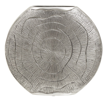 Silva Large Oak Effect Silver Finish Vase