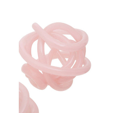 Knot Decor Set of 3 Pink Glass Ornament