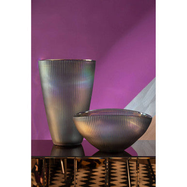 Hessa Grey Glass Bowl