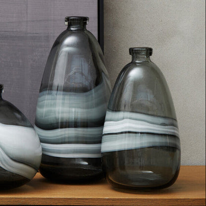 Halla Large Grey Bottle Vase