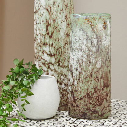 Harri Large Glass Marble Effect Vase