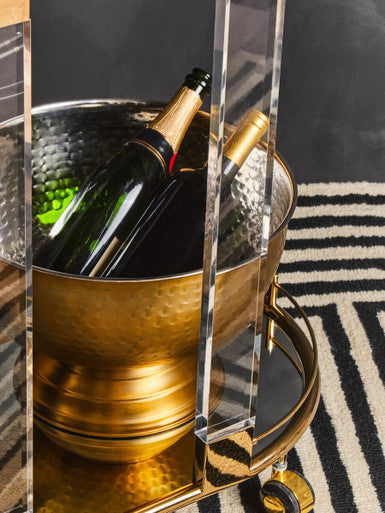 Ankara Gold Finish Champagne Bowl
