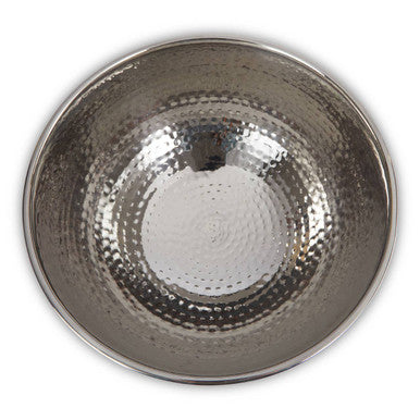 Ankara Black Stainless Steel Champagne Bowl with Hammered Effect