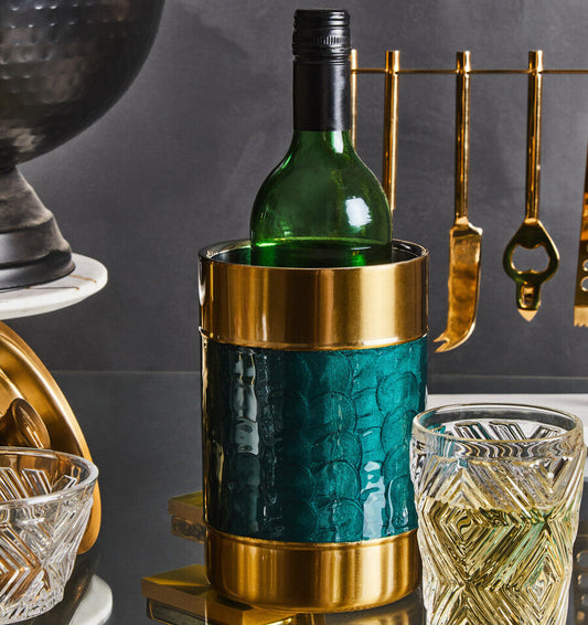 Carolina Green Enamel Wine Cooler