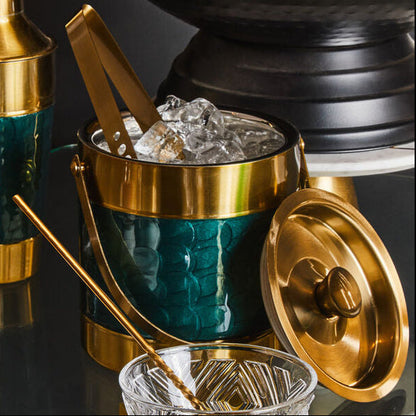 Carolina Green Enamel Ice Bucket