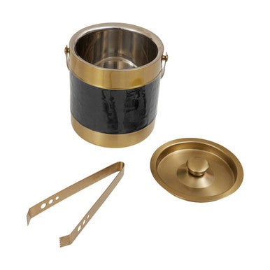 Carolina Black Enamel Ice Bucket
