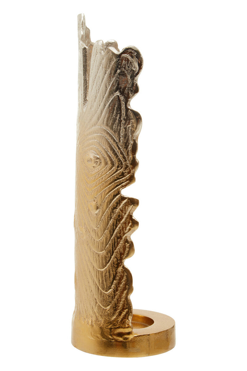 Dion Large Ombre Silver and Gold Finish Candle Holder