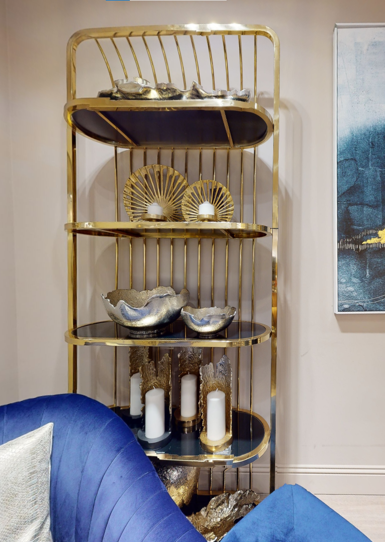 Dion Large Ombre Silver and Gold Finish Candle Holder