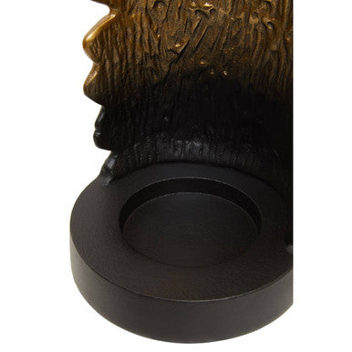 Deomali Small Ombre Black and Gold Candle Holder