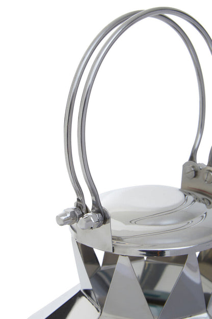 Herber Large Silver Steel Lantern