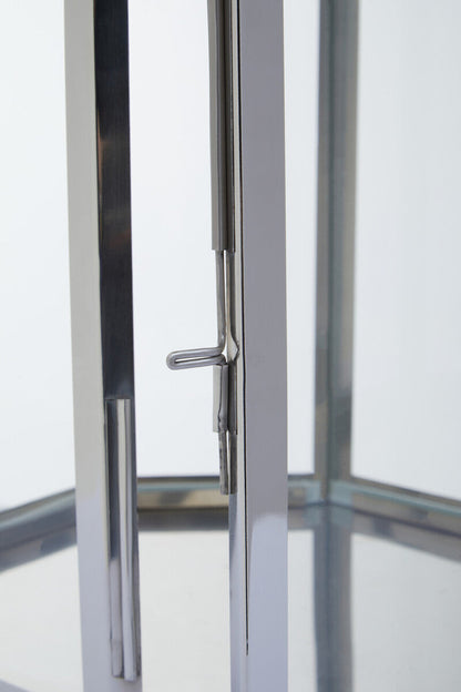 Herber Large Silver Steel Lantern