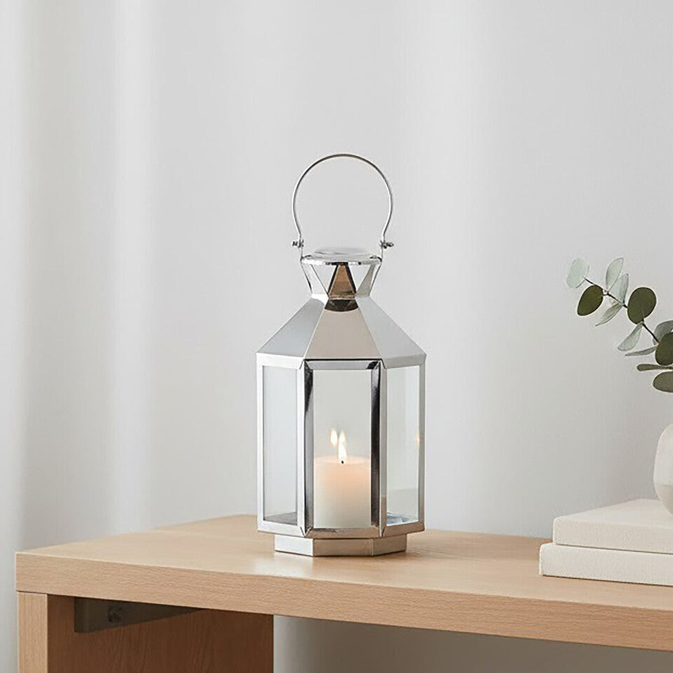 Small Silver Steel Lantern | Herber