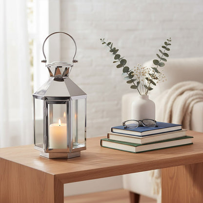 Small Silver Steel Lantern | Herber